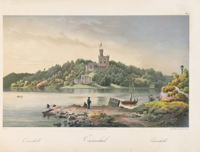 Uitzicht op Oscarshal, 1852 door Joachim Frich